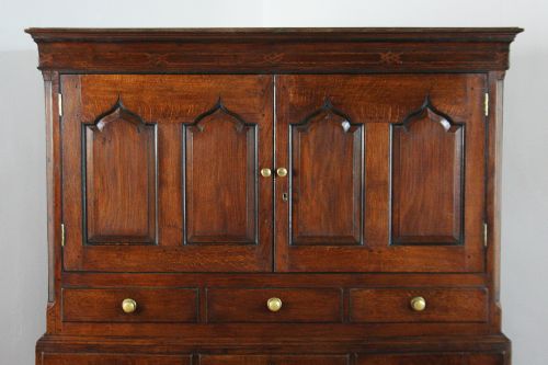 fig 2. George III Welsh Housekeepers Oak Food Cupboard (Circa 1780 - 1810)