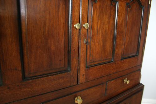 fig 8. George III Welsh Housekeepers Oak Food Cupboard (Circa 1780 - 1810)