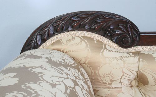 fig 5. William IV Scroll End Mahogany Settee Couch (Circa 1830 - 1840)