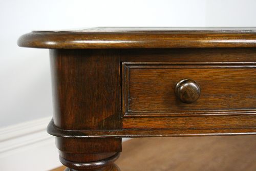 fig 8. Large 6ft Victorian Oak Library Table (Circa 1850)