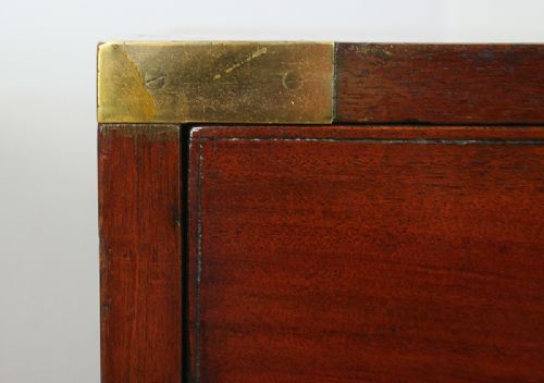 fig 4. Colonial Mahogany & Brass Military Campaign Chest of Drawers (Circa 1830 - 1850)