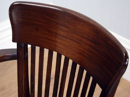 fig 7. Edwardian Mahogany Revolving Leather Office Armchair (Circa 1910 - 1920)
