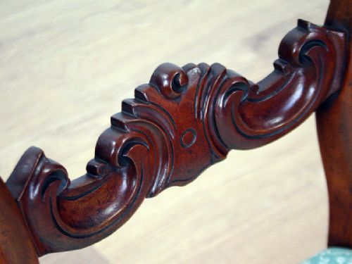 fig 8. Victorian Set of 6 Mahogany Balloon Back Dining Chairs (Circa 1860 - 1880)