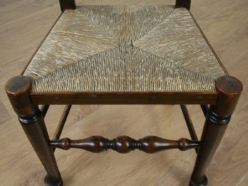 fig 7. Set of 4 Ash & Elm Ladder Back Country Farmhouse Dining Chairs (Circa 1900)
