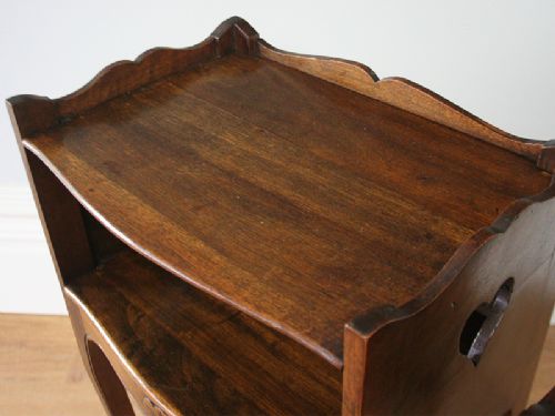 fig 7. Pair of French Louis XV1 Revival Chestnut Serpentine Bedside Cabinets (Circa 1920)