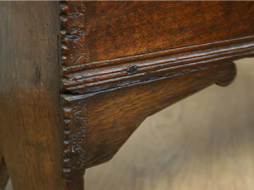 fig 6. Small Oak Six Plank Charles I Coffer (Circa 1650)