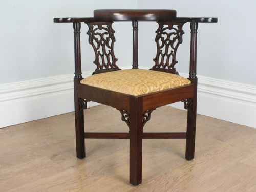 fig 2. George III Carved Mahogany Corner Armchair (Circa 1780)