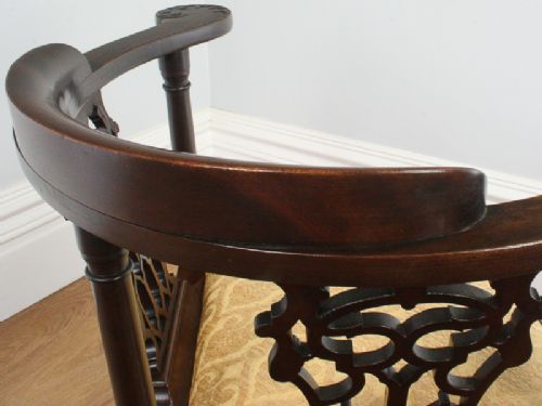 fig 8. George III Carved Mahogany Corner Armchair (Circa 1780)