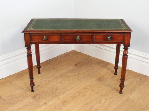 fig 1. Victorian Mahogany 3½ft Leather Writing Table (Circa 1890)