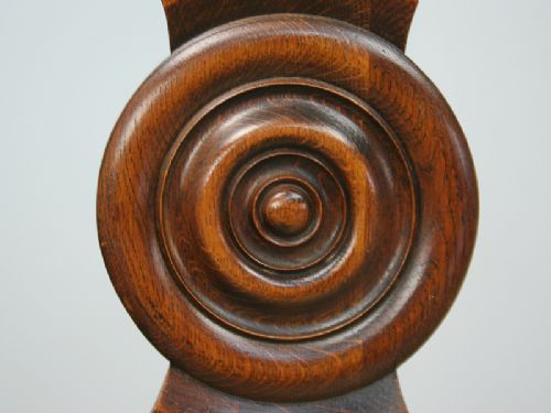 fig 5. Set of 12 French Oak Bulls Eye Provincial Dining Chairs