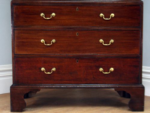 fig 3. English George III Mahogany Chippendale Influenced Chest on Chest (Circa 1780)