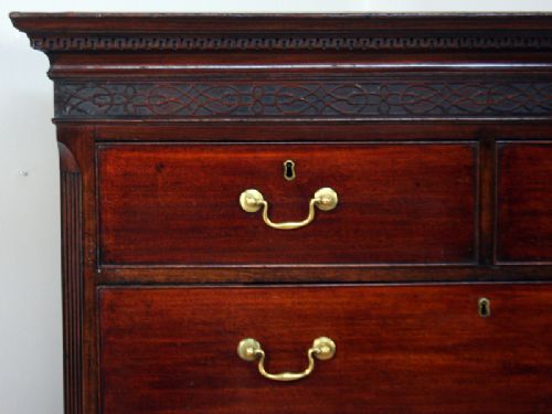 fig 5. English George III Mahogany Chippendale Influenced Chest on Chest (Circa 1780)