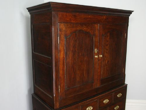 fig 2. George III Welsh Housekeepers Oak Food Cupboard (Circa 1780 - 1810)