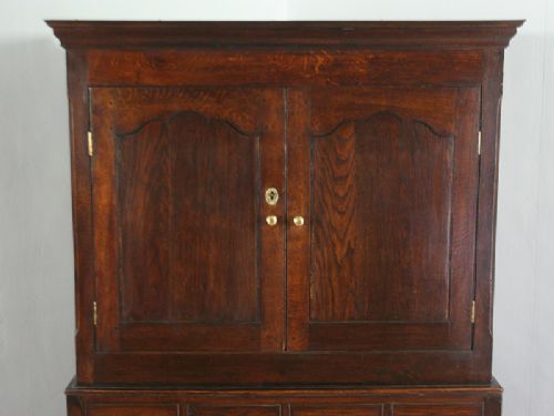 fig 4. George III Welsh Housekeepers Oak Food Cupboard (Circa 1780 - 1810)