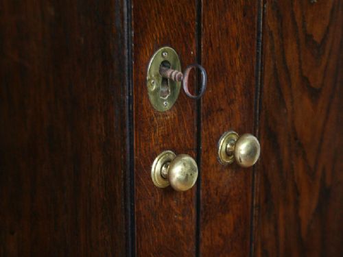 fig 5. George III Welsh Housekeepers Oak Food Cupboard (Circa 1780 - 1810)