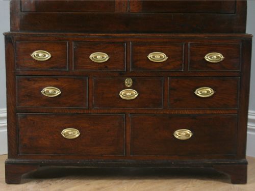 fig 6. George III Welsh Housekeepers Oak Food Cupboard (Circa 1780 - 1810)
