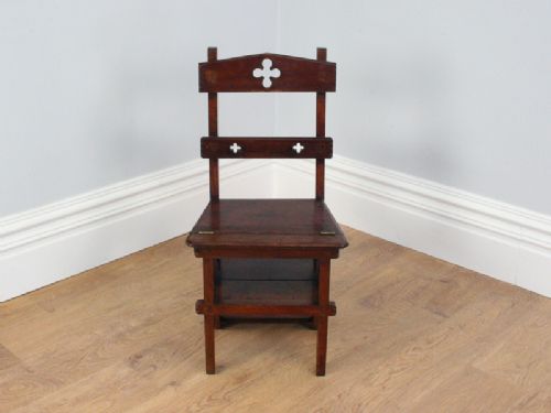 fig 2. Arts & Crafts Metamorphic Mahogany Library Steps (Circa 1900)