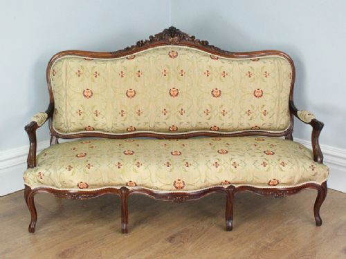 fig 1. French Louis XVI Revival Walnut Couch (Circa 1880)