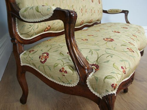 fig 6. French Louis XVI Revival Walnut Couch (Circa 1880)