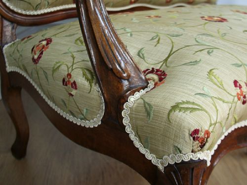 fig 7. French Louis XVI Revival Walnut Couch (Circa 1880)