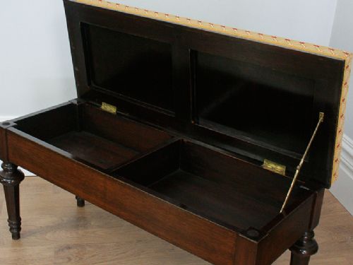 fig 2. William IV Mahogany Piano Duet Box Stool (Circa 1840)