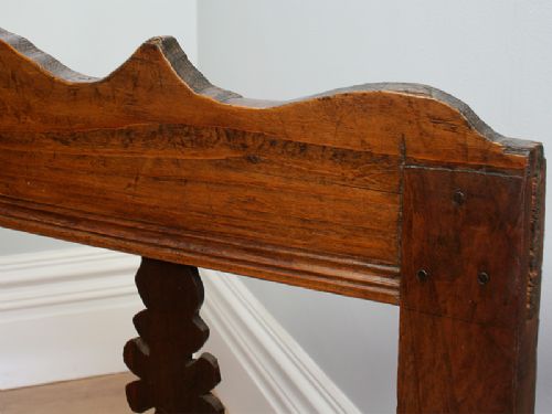 fig 3. French 6ft Breton Pine Box Settle Bench (Circa 1860)
