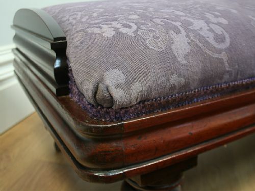 fig 6. Victorian Mahogany Upholstered Chaise Longue