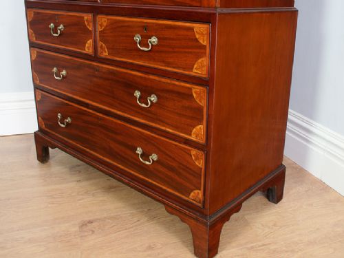 fig 2. Flame Mahogany Regency Inlaid Two Door Linen Press Hanging Cupboard