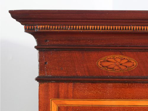 fig 5. Flame Mahogany Regency Inlaid Two Door Linen Press Hanging Cupboard