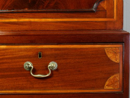 fig 7. Flame Mahogany Regency Inlaid Two Door Linen Press Hanging Cupboard