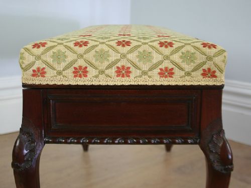 fig 7. Victorian Mahogany Piano Duet Box Stool (Circa 1880)
