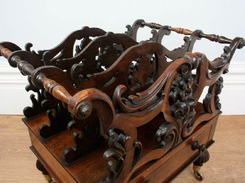 fig 2. William IV Carved Rosewood Canterbury (Circa 1830)