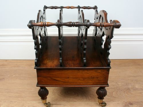 fig 3. William IV Carved Rosewood Canterbury (Circa 1830)