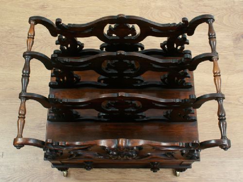 fig 4. William IV Carved Rosewood Canterbury (Circa 1830)