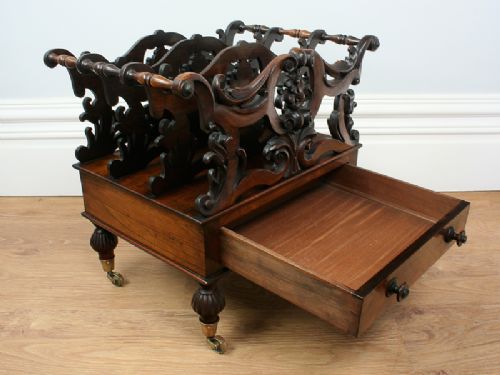 fig 5. William IV Carved Rosewood Canterbury (Circa 1830)