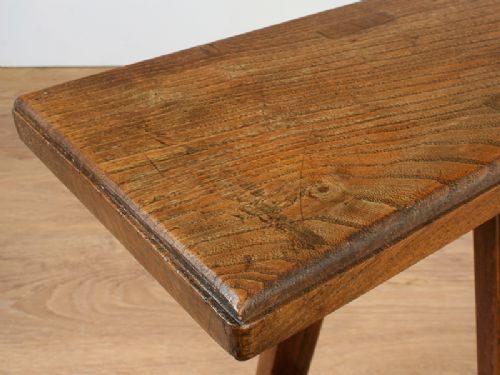 fig 5. Pair of 4ft 9” French Antique Elm Country Benches (Circa 1850)