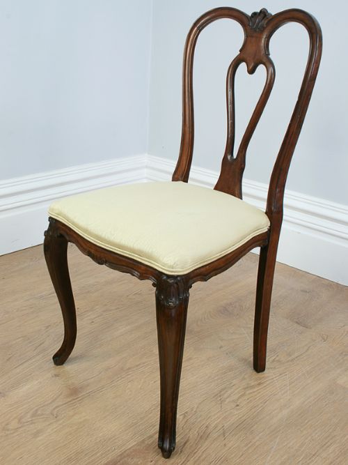fig 5. Set of 6 Queen Anne Style Carved Walnut Dining Chairs