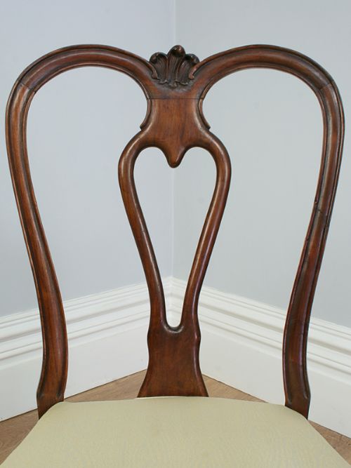 fig 6. Set of 6 Queen Anne Style Carved Walnut Dining Chairs