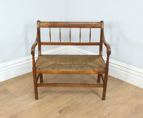 fig 1. French Cherry Provincial Rush Seated Couch (Circa 1880)