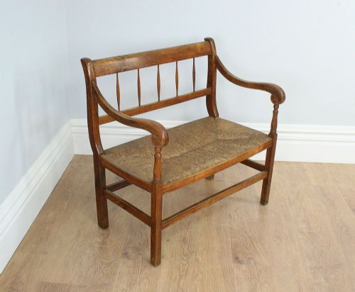 fig 2. French Cherry Provincial Rush Seated Couch (Circa 1880)