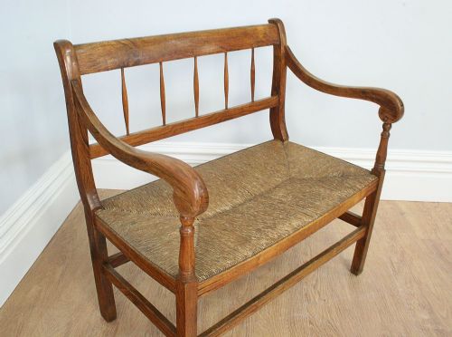 fig 3. French Cherry Provincial Rush Seated Couch (Circa 1880)