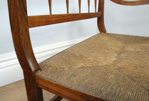 fig 5. French Cherry Provincial Rush Seated Couch (Circa 1880)
