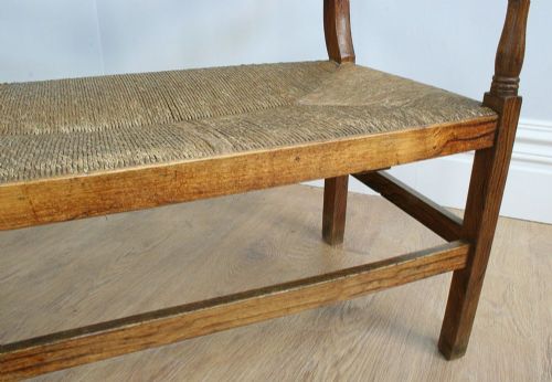 fig 6. French Cherry Provincial Rush Seated Couch (Circa 1880)
