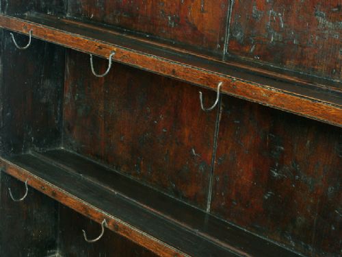 fig 6. George III Welsh Oak Hanging 4ft 8” Deft Wall Rack (Circa 1760 - 1790)