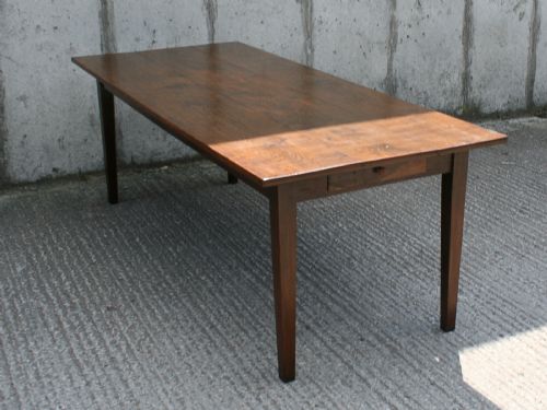French Chestnut Provincial 7ft Farmhouse Table (Circa 1860)