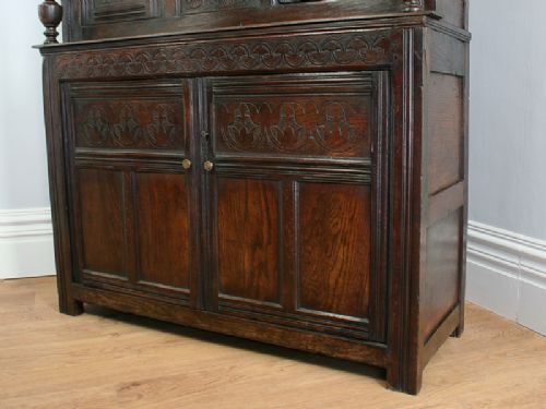 fig 3. Small Antique Oak Charles II Westmorland Press Food Cupboard (Circa 1680)