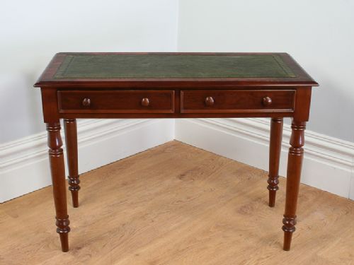 fig 1. Victorian Mahogany 3½ft Leather Writing Table (Circa 1850)