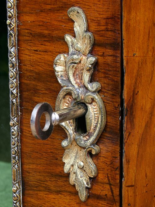 fig 8. Burr Walnut Inlaid Victorian Pier Cabinet (Circa 1850)