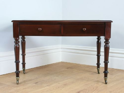 fig 1. Victorian Mahogany 3½ft Leather Writing Table