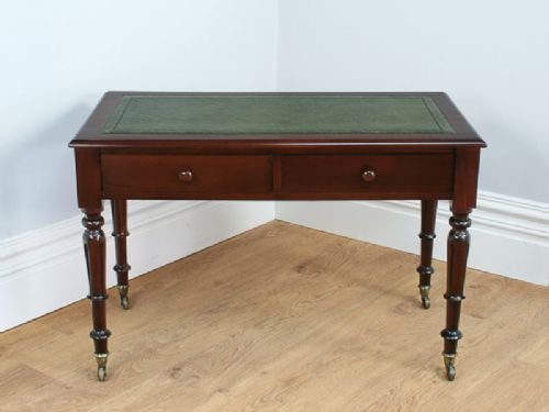 fig 2. Victorian Mahogany 3½ft Leather Writing Table